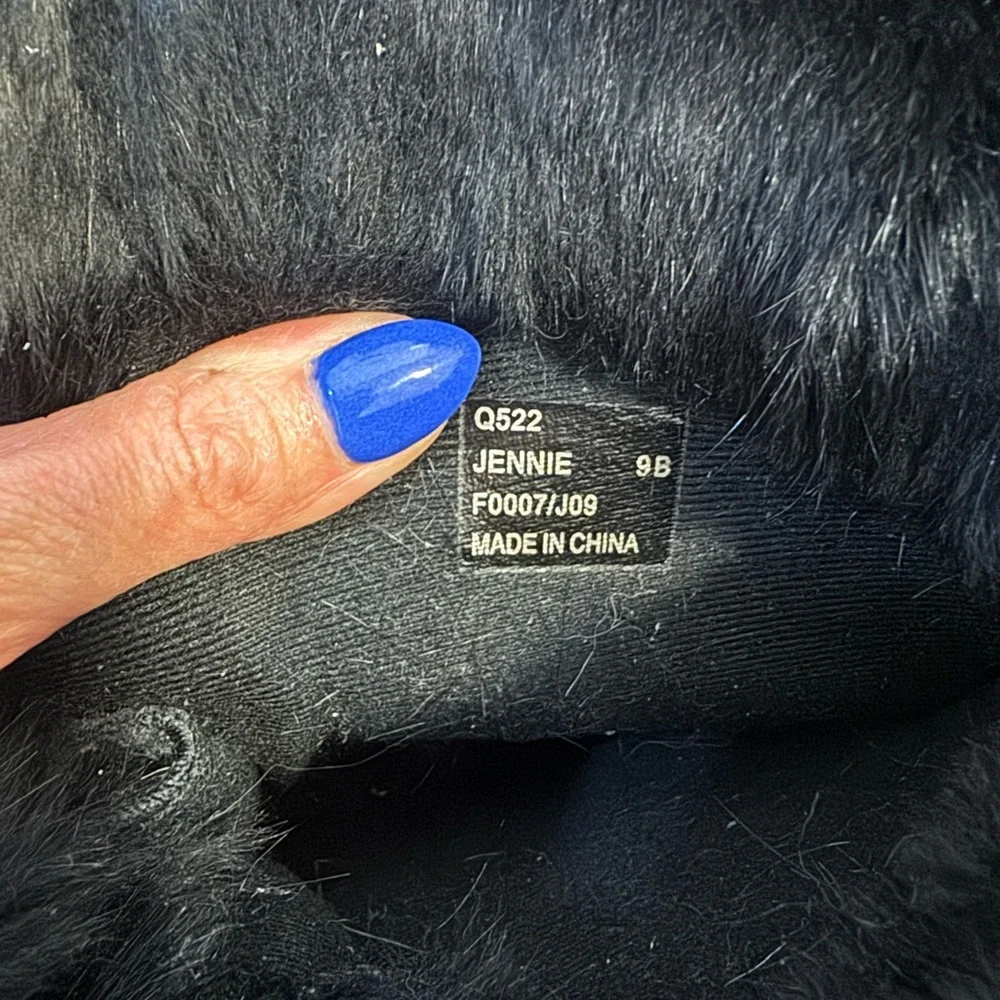 COACH Jennie Rabbit Fur Trim Monogram Snow Boots Black Size 9 - Picture 11 of 16